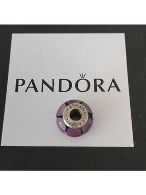 Pandora Murano Glass Bead "Captivating Purple" Sterling Silver 790635